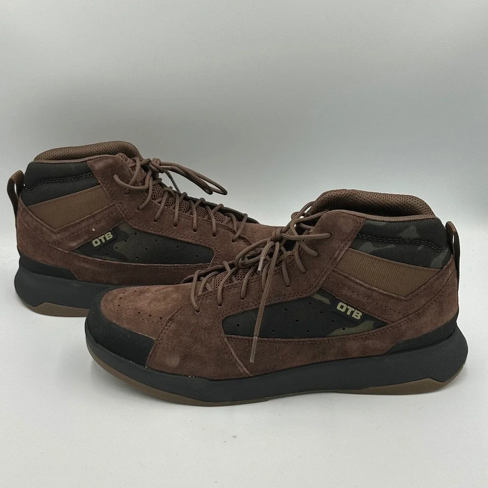 OTB T-Kool Mid Suede‎ Boots Brown Camo Men's 11.5 NIB Work Outdoor Hiking Trail